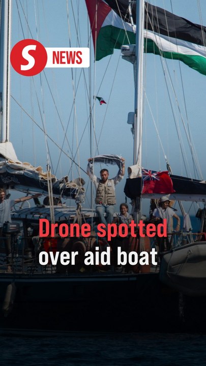 Freedom Flotilla activists report drone over Gaza-bound aid boat