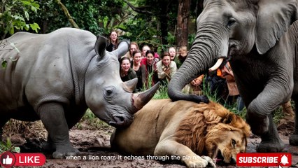 "Most Dangerous Lion Attacks & Fights | Lions vs Rhino & Wildebeest | Fearless Women in the Wild Jungle"
