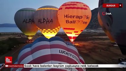 Salda Gölü’nde sezon açıldı, sıcak hava balonları bayram coşkusuna renk katacak