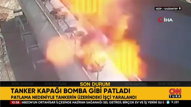 Tedbirsizliği canına mal oluyordu! Tanker kapağı bomba gibi patladı, metrelerce savruldu