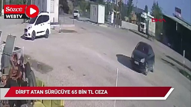 Drift atan sürücüye 65 bin 69 TL ceza