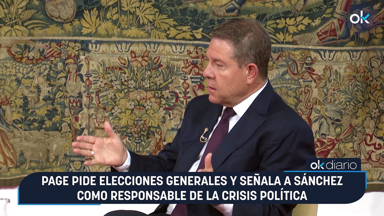 Page pide elecciones generales y señala a Sánchez como responsable de la crisis política