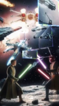 Epic Star Wars Style Space Battle! Laser Sword Duels & Star Destroyers