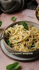 Spaghetti integrali con zucchine, limone e menta