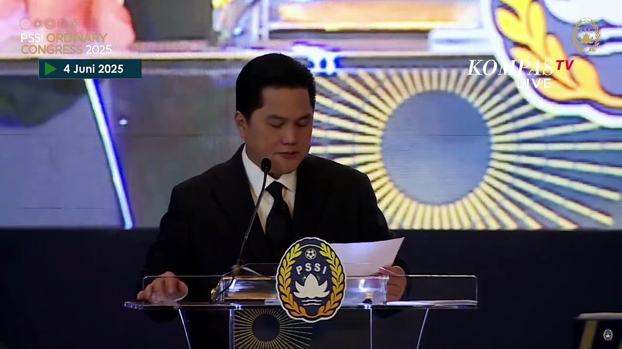 [FULL] Sambutan Erick Thohir di Kongres PSSI 2025: Sepak Bola Kita Bangkit! Bukti Kembali Dipercaya!