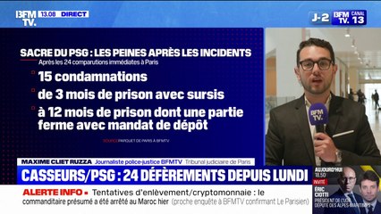 Débordements après le match PSG-Inter: 24 personnes déférées depuis ce lundi