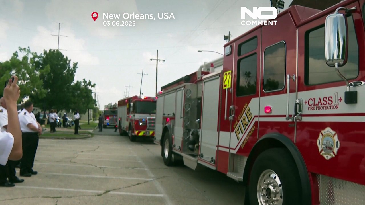 Rettungsfahrzeuge in new orleans vor hurrikansaison gesegnet