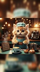 "Cat in Love... or Confused? 😹💘"