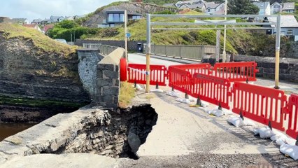Road to popular Aberystwyth beach closed after new sinkhole appears