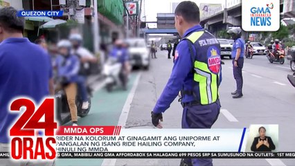 Rider na kolorum at ginagamit ang uniporme at pangalan ng isang ride hailing company, hinuli ng MMDA | 24 Oras