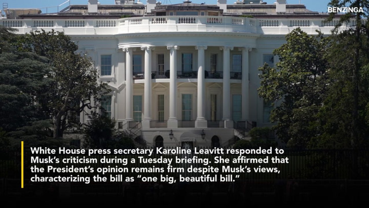 White House Says Trump Is 'Sticking To' The 'Big, Beautiful Bill' Despite Elon Musk's Sharp Criticism- 'It Doesn't Change The President's Opinion'