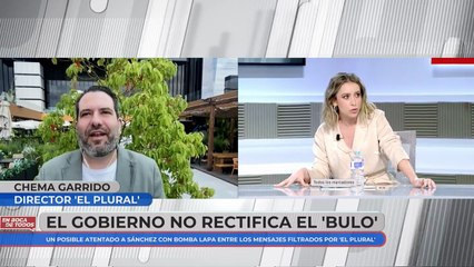 Teresa Gómez (The Objective) le da un ultimátum a Chema Garrido (El Plural) y a Sarah Santaolalla: “Ahí queda”