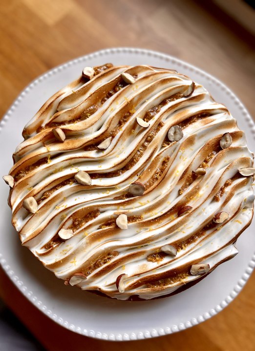 Tarte Citron Meringuée Noisette | Recette Originale Facile Maison avec Praliné et Meringue Italienne