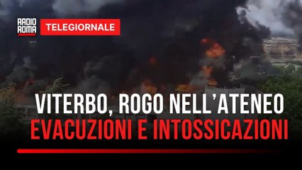 Incendio a Viterbo, paura in Università per sostanze chimiche