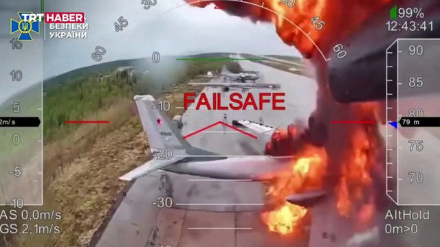 Ukrayna, Rus uçaklarına yaptığı saldırının yeni görüntülerini paylaştı