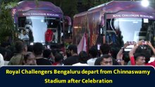 Royal Challengers Bengaluru depart from Chinnaswamy Stadium after Celebration