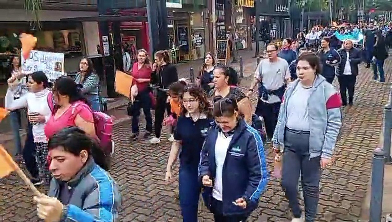 Colectivo de prestadores precarizados y familias con discapacidad marchan a la 9 de julio
