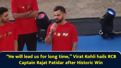 “He will lead us for long time,” Virat Kohli hails RCB Captain Rajat Patidar after Historic Win