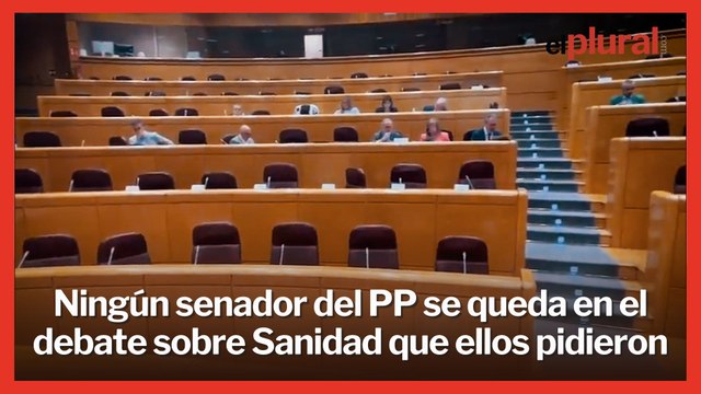 Ni un senador del PP se queda en el debate sobre Sanidad que ellos mismos pidieron
