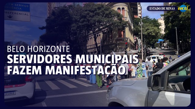 Servidores públicos de BH fazem manifestação em dia de paralisação