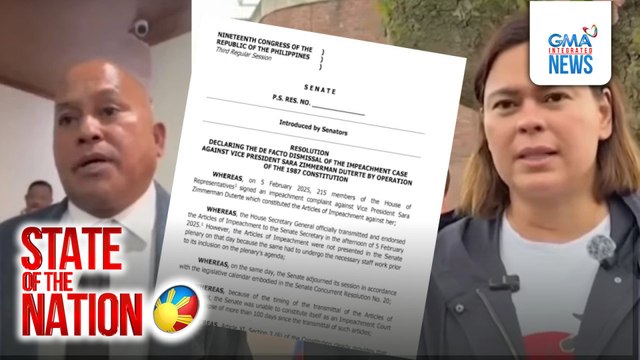 Sen. Dela Rosa, inaming sa kaniya galing ang draft resolution para ibasura ang impeachment complaint vs VP Duterte nang walang paglilitis | SONA