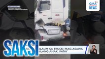 Kotse, pumailalim sa truck; mag-asawa at 3-anyos nilang anak, patay | Saksi