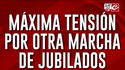Máxima tensión por otra marcha de jubilados