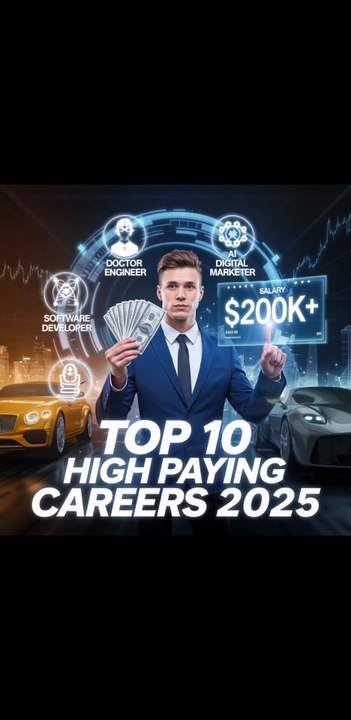 Top 10 highly paying Jobs in 2025 #motivation #trending #viral # jobs #shorts # millionaire