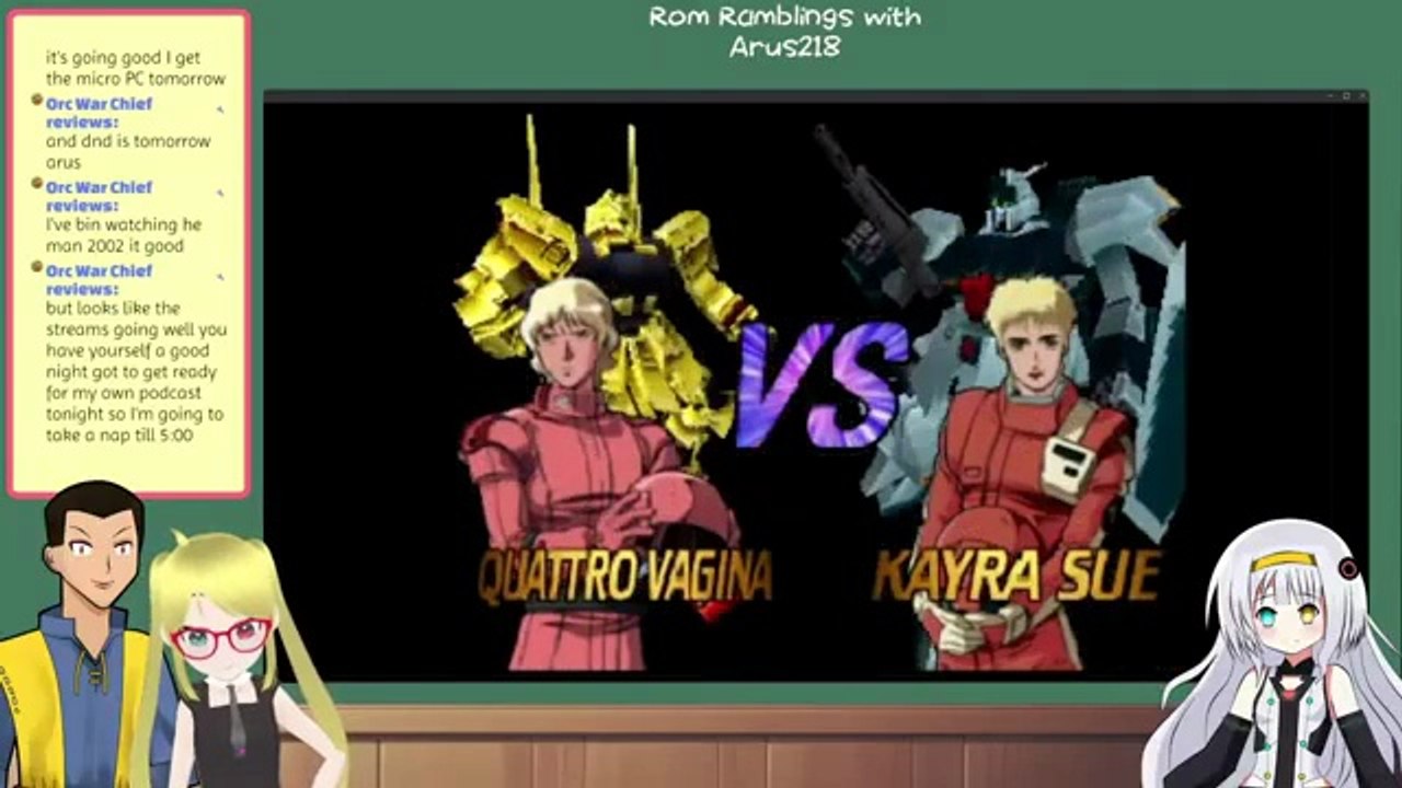 Char's Counter Attack (PS1/RetroArch) [Elle stream] Arcade mode Hyaku Shiki run