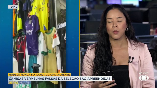Camisas vermelhas falsificadas da Seleção Brasileira são apreendidas em SP