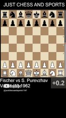 Bobby Fischer wins a piece and beats Purevzhav (1962)