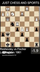 Bobby Fischer plays a fork and wins the exchange against Reshevsky (1961)