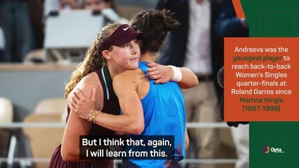 Emotional Andreeva lacking confidence in French Open quarter-final defeat