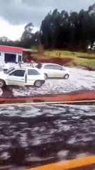 Temporal e granizo surpreendem moradores de Chopinzinho e Coronel Vivida