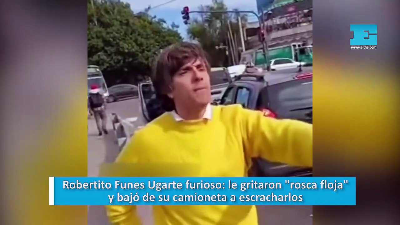 Robertito Funes Ugarte furioso: le gritaron "rosca floja" y bajó de su camioneta a escracharlos