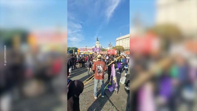 Organizaciones feministas, sindicales y sociales vuelven a manifestarse en Plaza Congreso