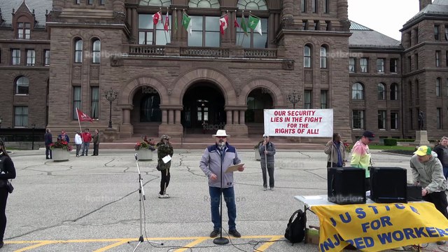 Injured Workers’ Day Rally - Fight for injured workers (arrived late from ride for brain health)