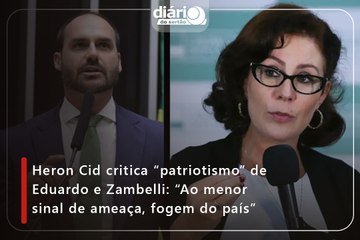 Heron Cid critica “patriotismo” de Eduardo e Zambelli: “Ao menor sinal de ameaça, fogem do país”