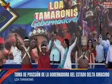 Loa Tamaronis junto al pueblo indígena recibe la banda gubernamental del estado Delta Amacuro