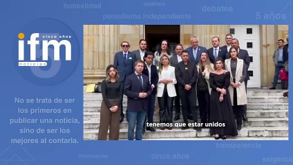 Unidos y Firmes la invitación de Congresistas a los Colombianos a defender la Democracia