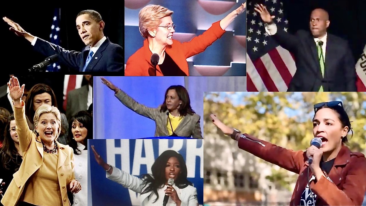 Democrats Doing The Nazi Salute Like Elon Musk - Compilation
