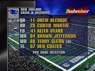 New England Patriots at Dallas Cowboys - 1.Half ( 1996 Week 16 )