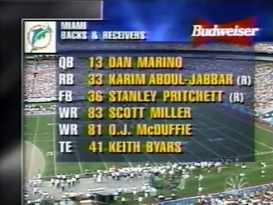 New England Patriots at Miami Dolphins - 1.Half ( 1996 Week 01 )