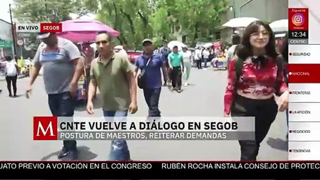 Maestros de la CNTE bloquean Bucareli en lo que dura la reunión con la Segob