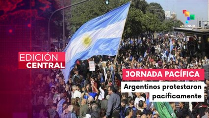 Argentinos culminan protestas en paz