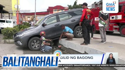 SUV, nahulog sa gilid ng bagong gawang kalsada | Balitanghali