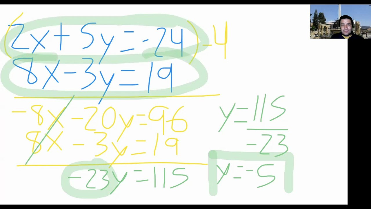 Sistemas de Ecuaciones Lineales con dos incógnitas. Suma y Resta. Caso de las x