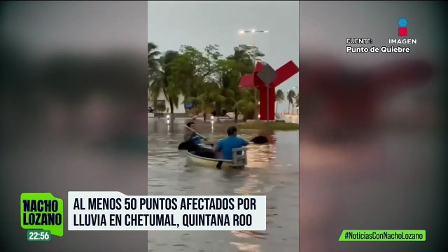 Las intensas lluvias y rachas de viento ahora pegaron en Chetumal, Quintana Roo