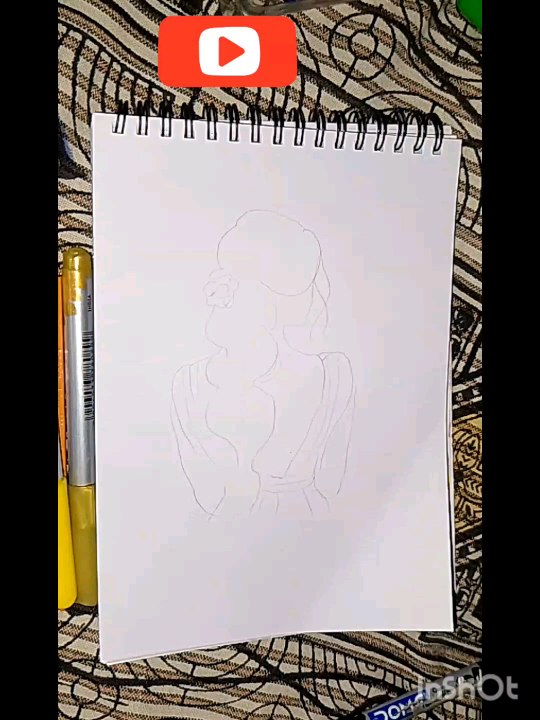 How to Draw a girl. follow and support 💕.