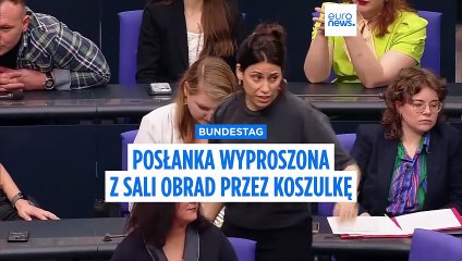 Posłanka Partii Lewicy wyproszona z Bundestagu za noszenie koszulki z napisem "Palestyna"